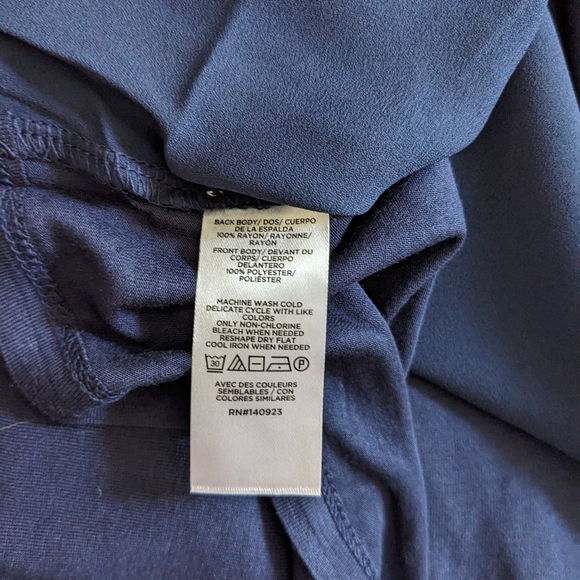 LOFT Ruffle Mixed Media Shell - Picture 5 of 5